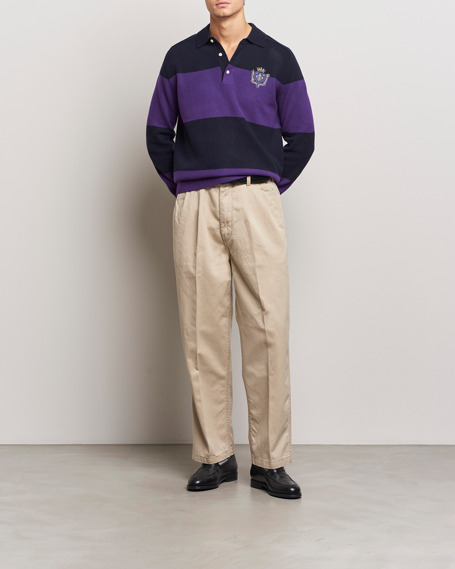 Herre | Gensere | Morris | Frank Knitted Rugger Purple
