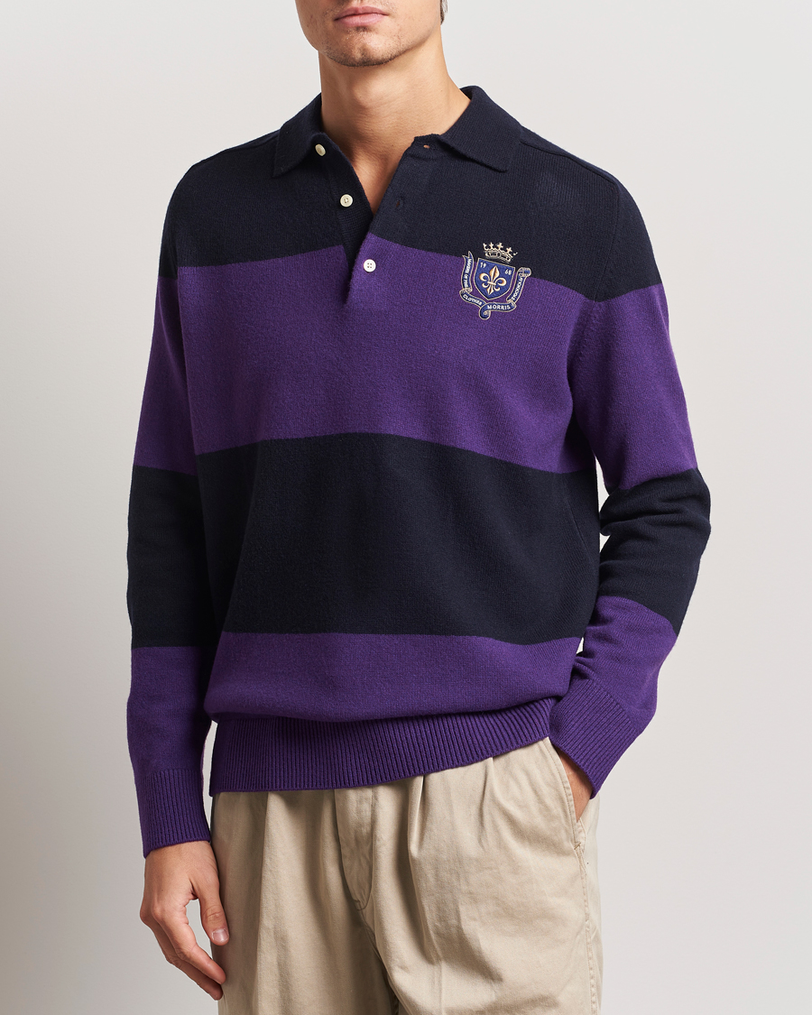 Herre | Gensere | Morris | Frank Knitted Rugger Purple