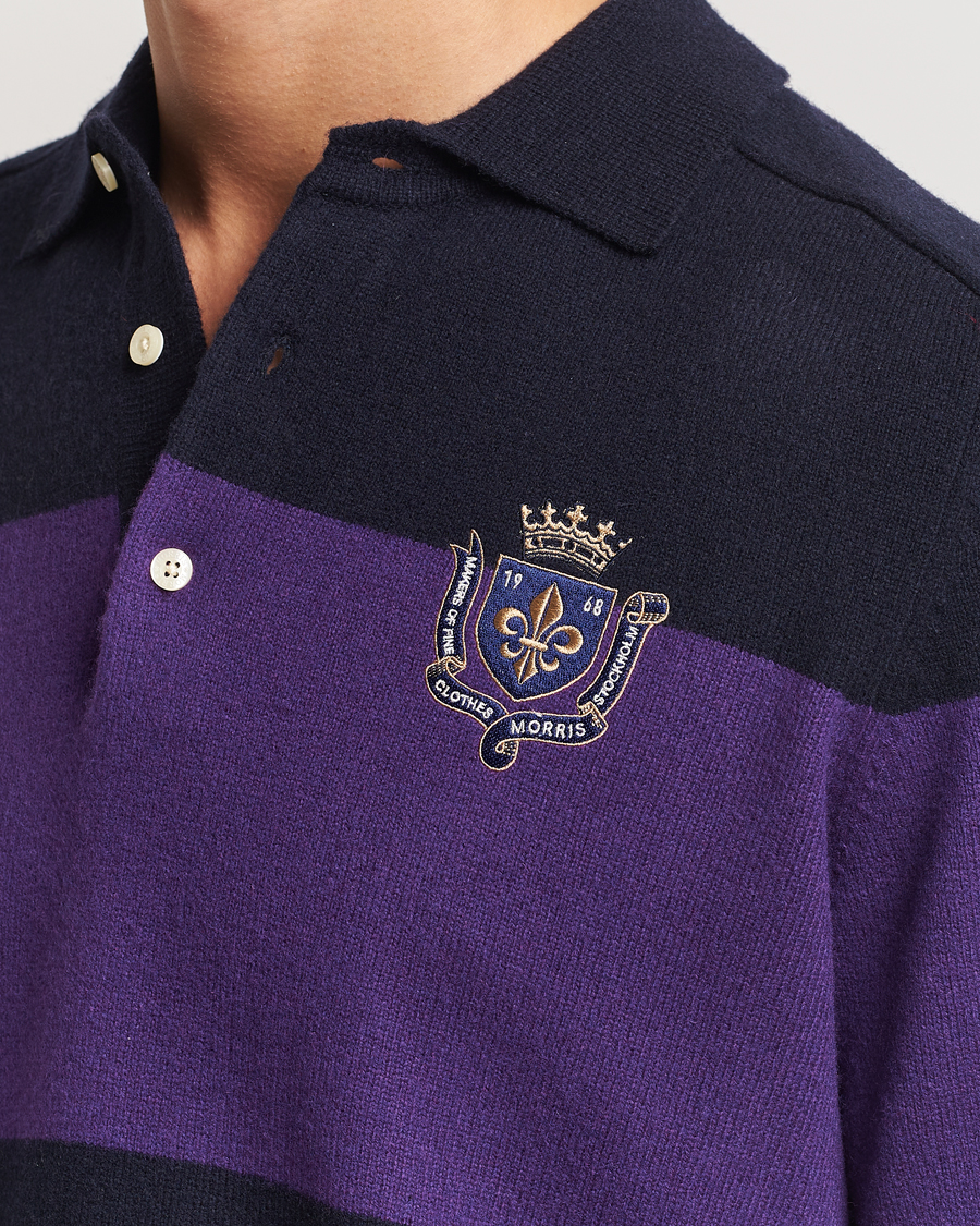 Herre | Gensere | Morris | Frank Knitted Rugger Purple