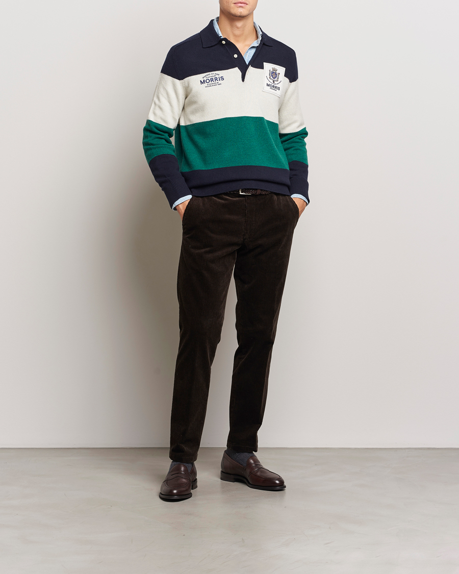 Herre | Gensere | Morris | Frank Knitted Rugger Old Blue