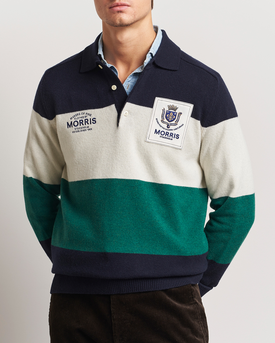 Herre | Gensere | Morris | Frank Knitted Rugger Old Blue