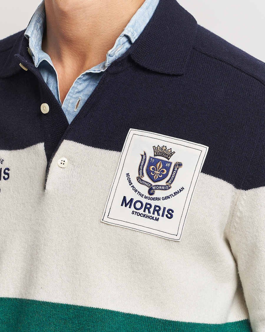 Herre | Gensere | Morris | Frank Knitted Rugger Old Blue