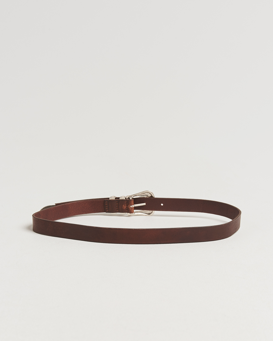 Herre | Belter | Nudie Jeans | Western Silver Belt Dark Brown