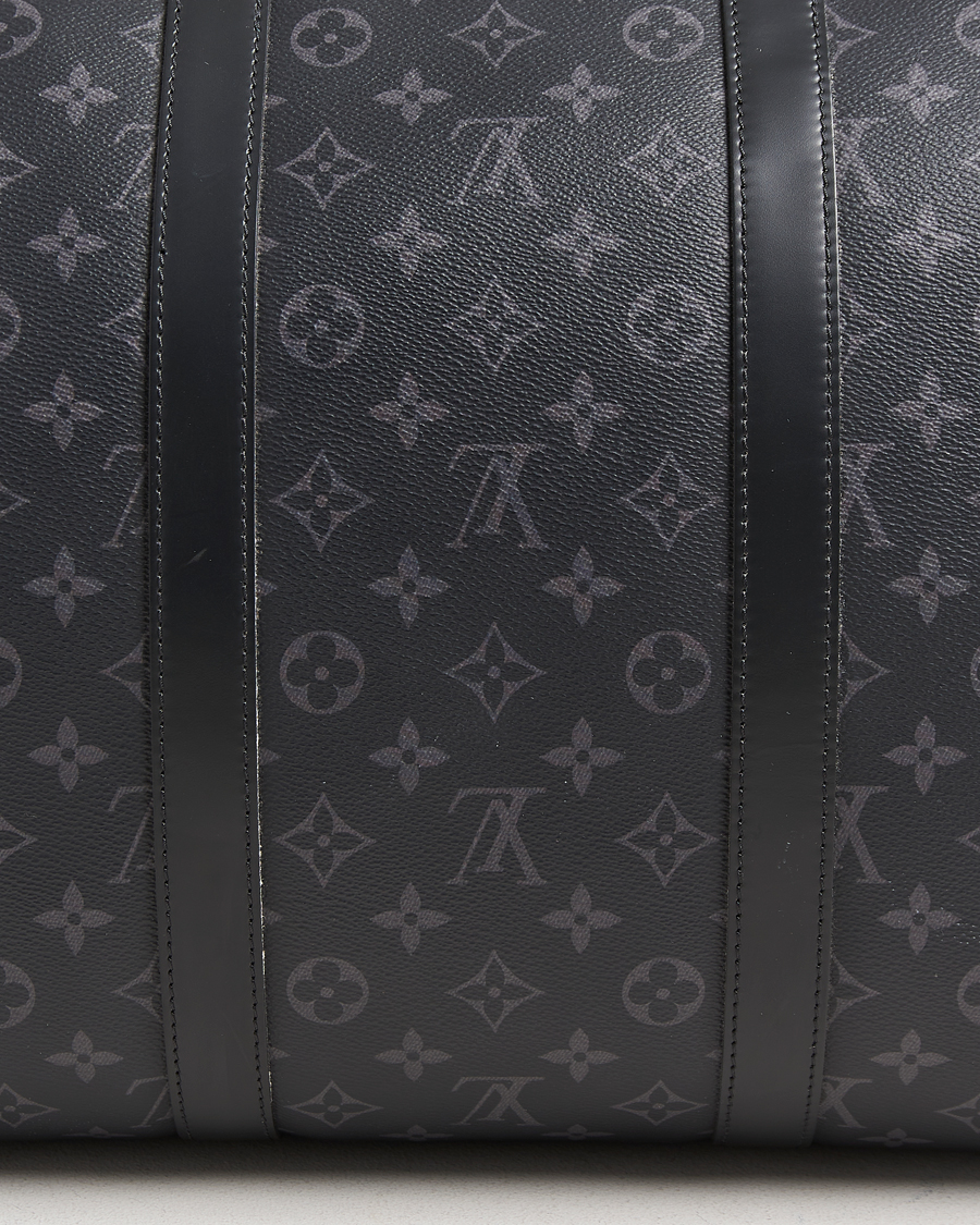 Herre | Louis Vuitton Pre-Owned Keepall Bandoulière 55 Monogram Eclipse | Louis Vuitton Pre-Owned | Keepall Bandoulière 55 Monogram Eclipse