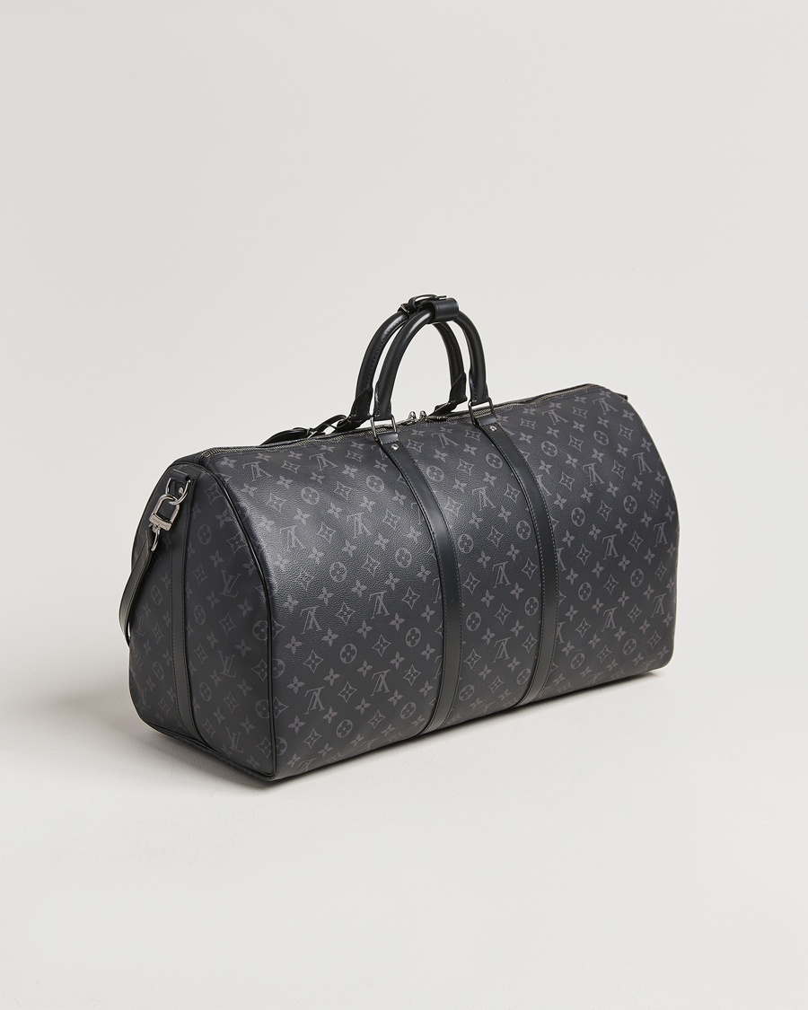 Herre | Louis Vuitton Pre-Owned Keepall Bandoulière 55 Monogram Eclipse | Louis Vuitton Pre-Owned | Keepall Bandoulière 55 Monogram Eclipse
