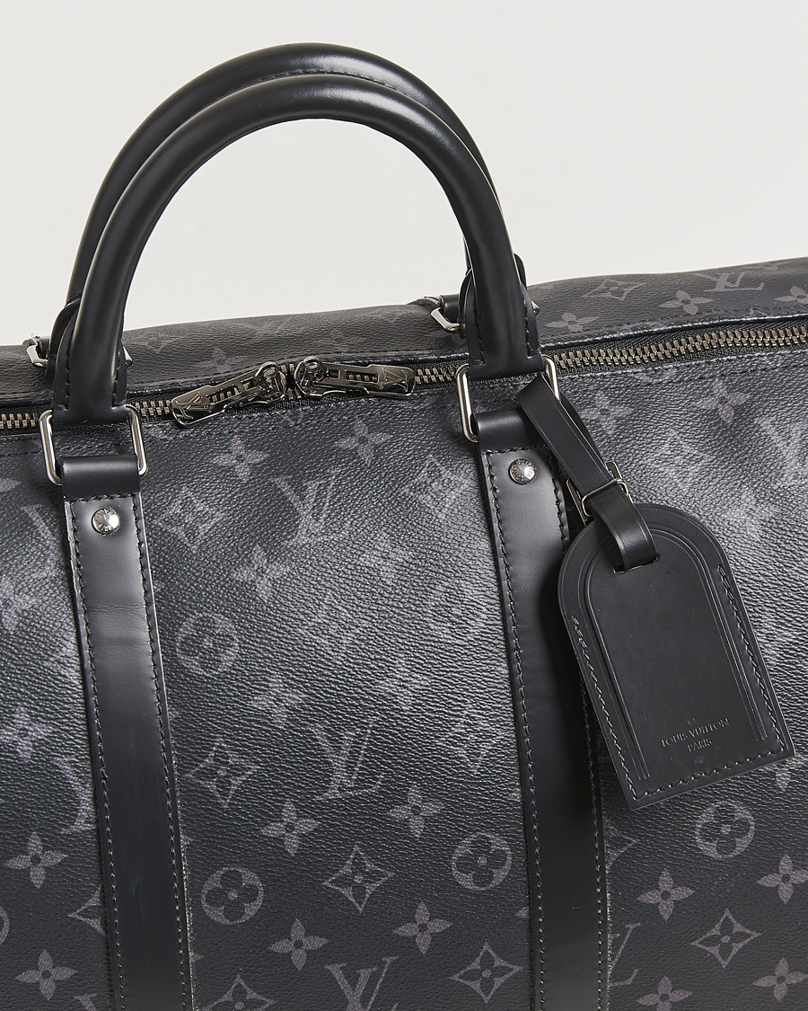 Herre | Louis Vuitton Pre-Owned Keepall Bandoulière 55 Monogram Eclipse | Louis Vuitton Pre-Owned | Keepall Bandoulière 55 Monogram Eclipse