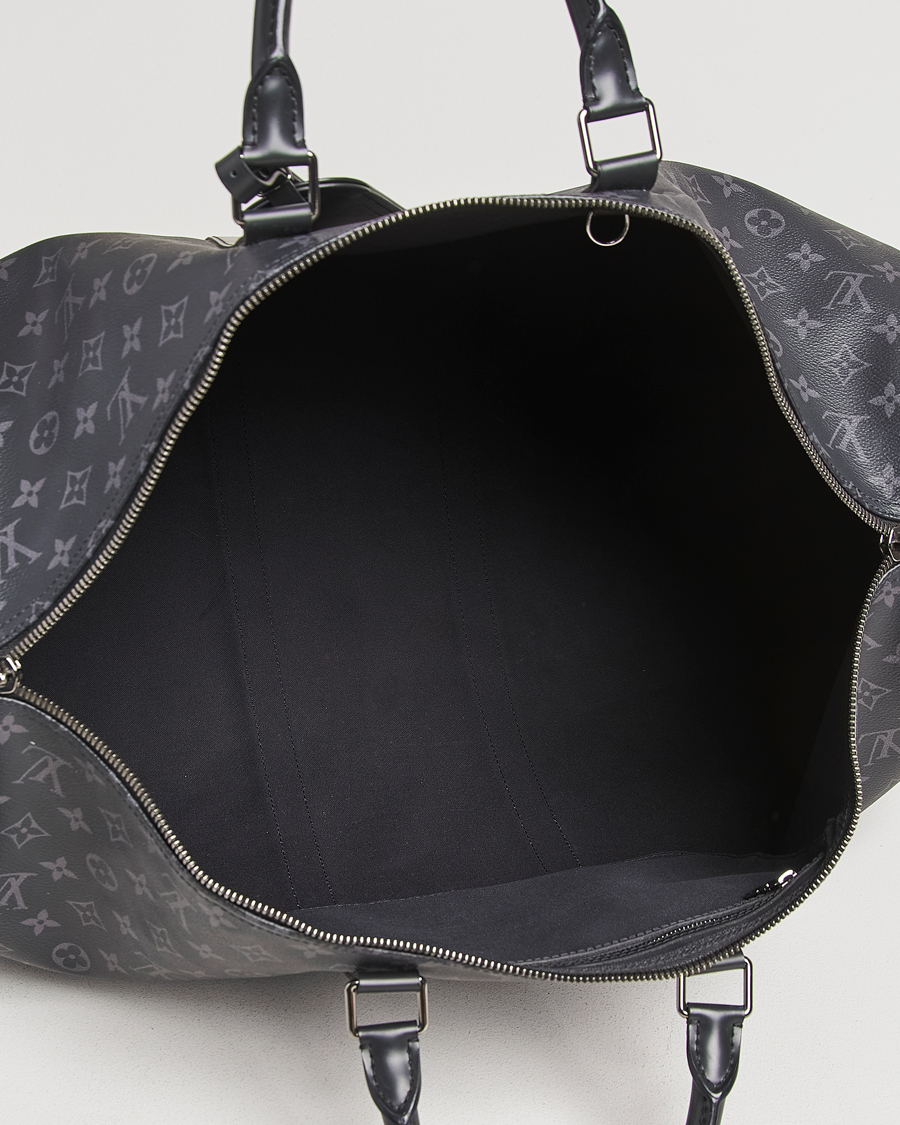 Herre | Louis Vuitton Pre-Owned Keepall Bandoulière 55 Monogram Eclipse | Louis Vuitton Pre-Owned | Keepall Bandoulière 55 Monogram Eclipse