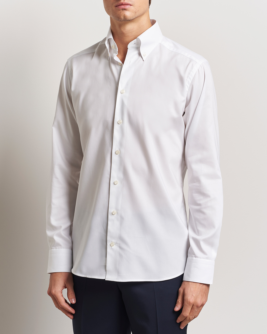 Herre | Skjorter | Eton | Slim Fit Wrinkle Free Oxford Shirt White