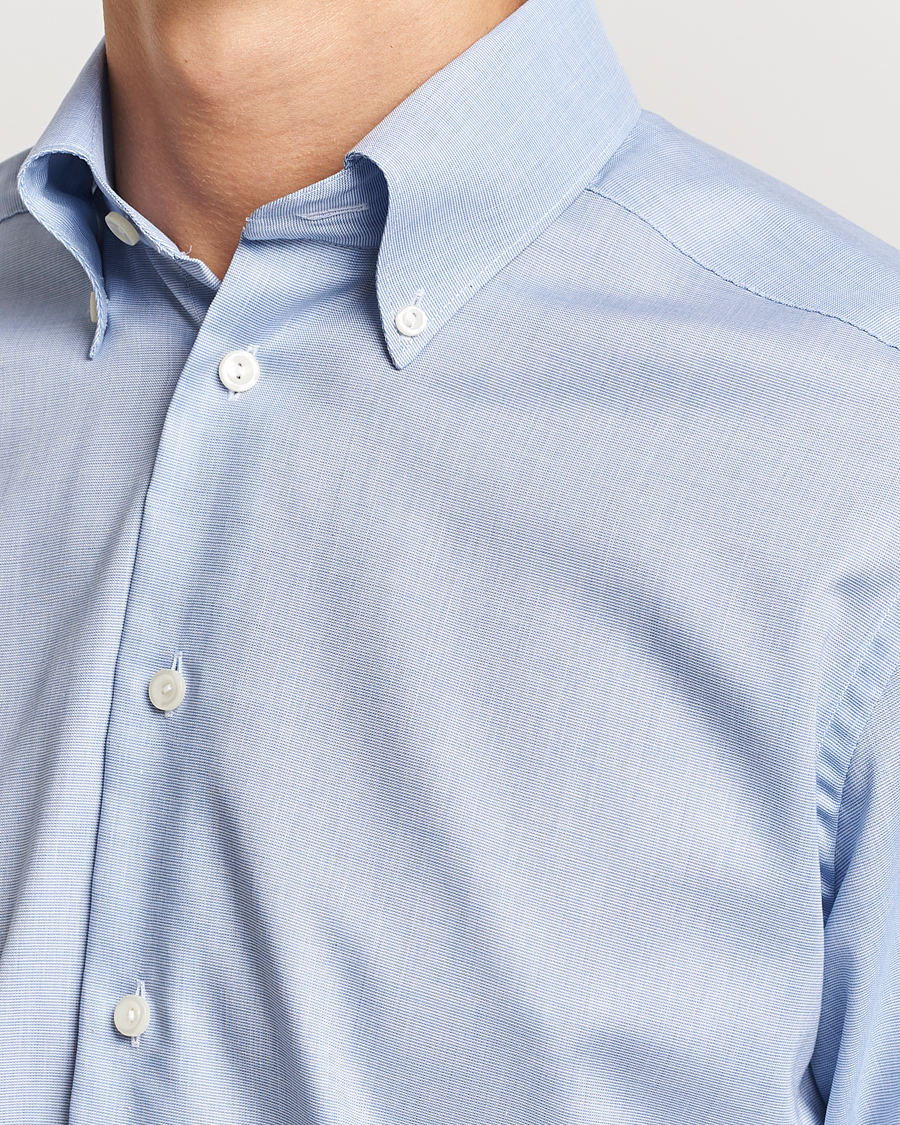 Herre | Skjorter | Eton | Slim Fit Wrinkle Free Oxford Shirt Light Blue