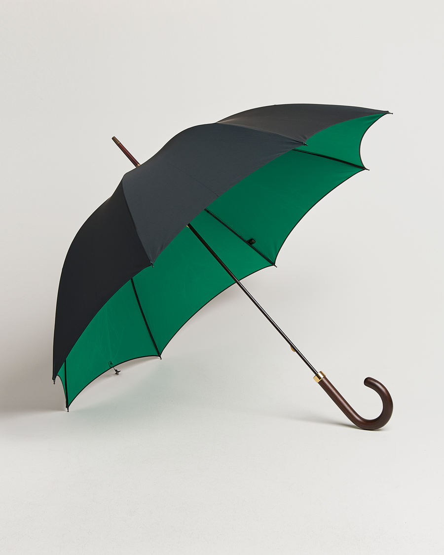 Herre | Paraplyer | Fox Umbrellas | Hardwood Umbrella Black/Green