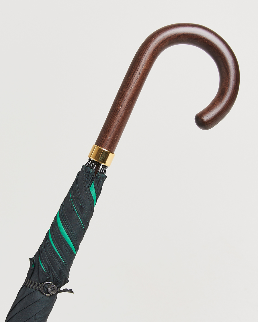 Herre | Paraplyer | Fox Umbrellas | Hardwood Umbrella Black/Green