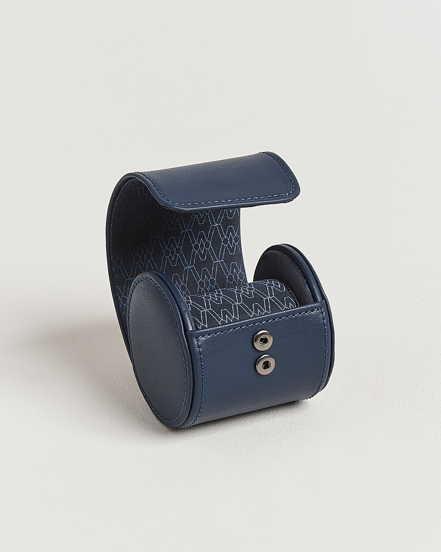 Herre | Klokke- og smykkeskrin | WOLF | Single Watch Roll Earth Midnight Blue
