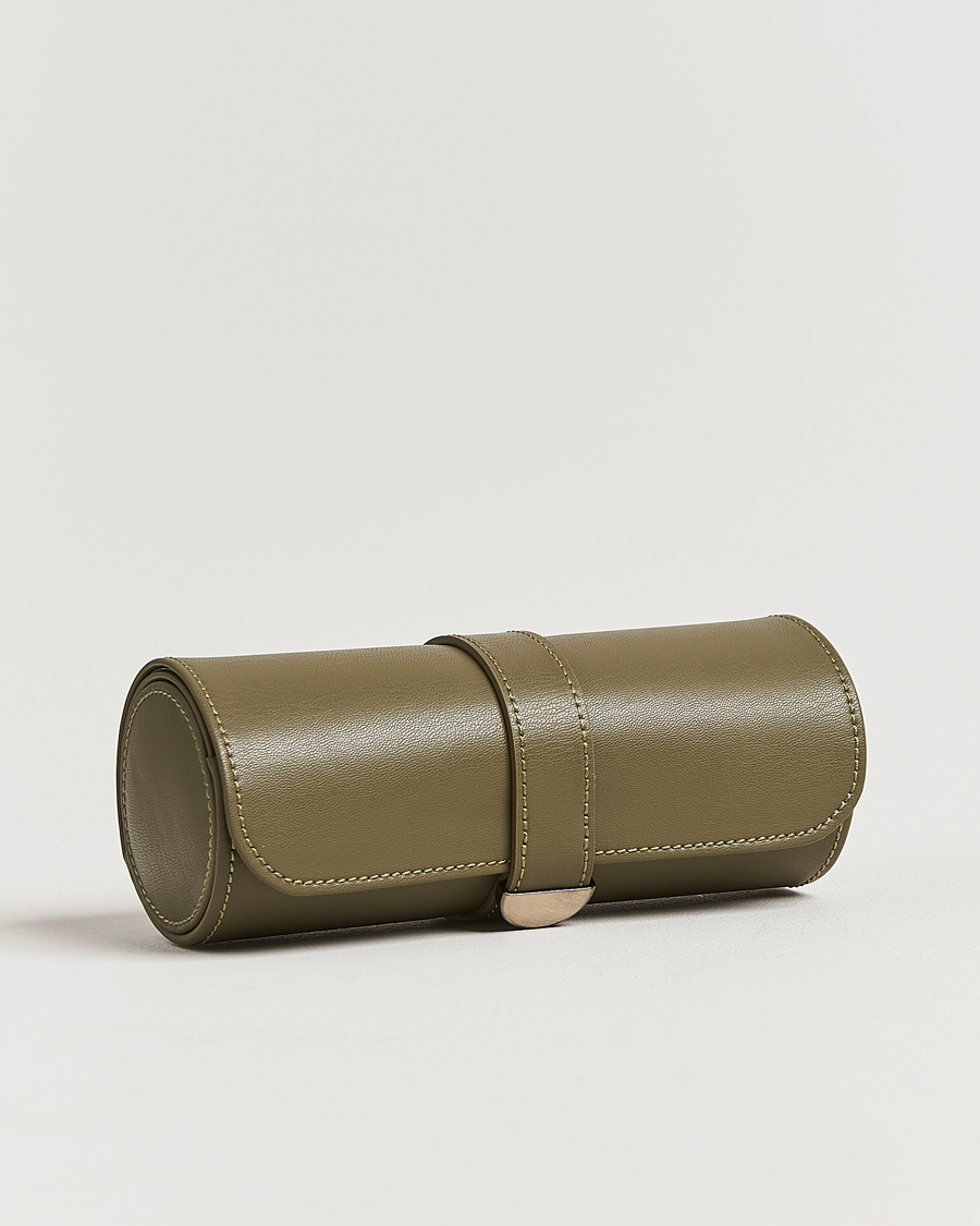 Herre | Klokke- og smykkeskrin | WOLF | Triple Watch Roll Earth Olive