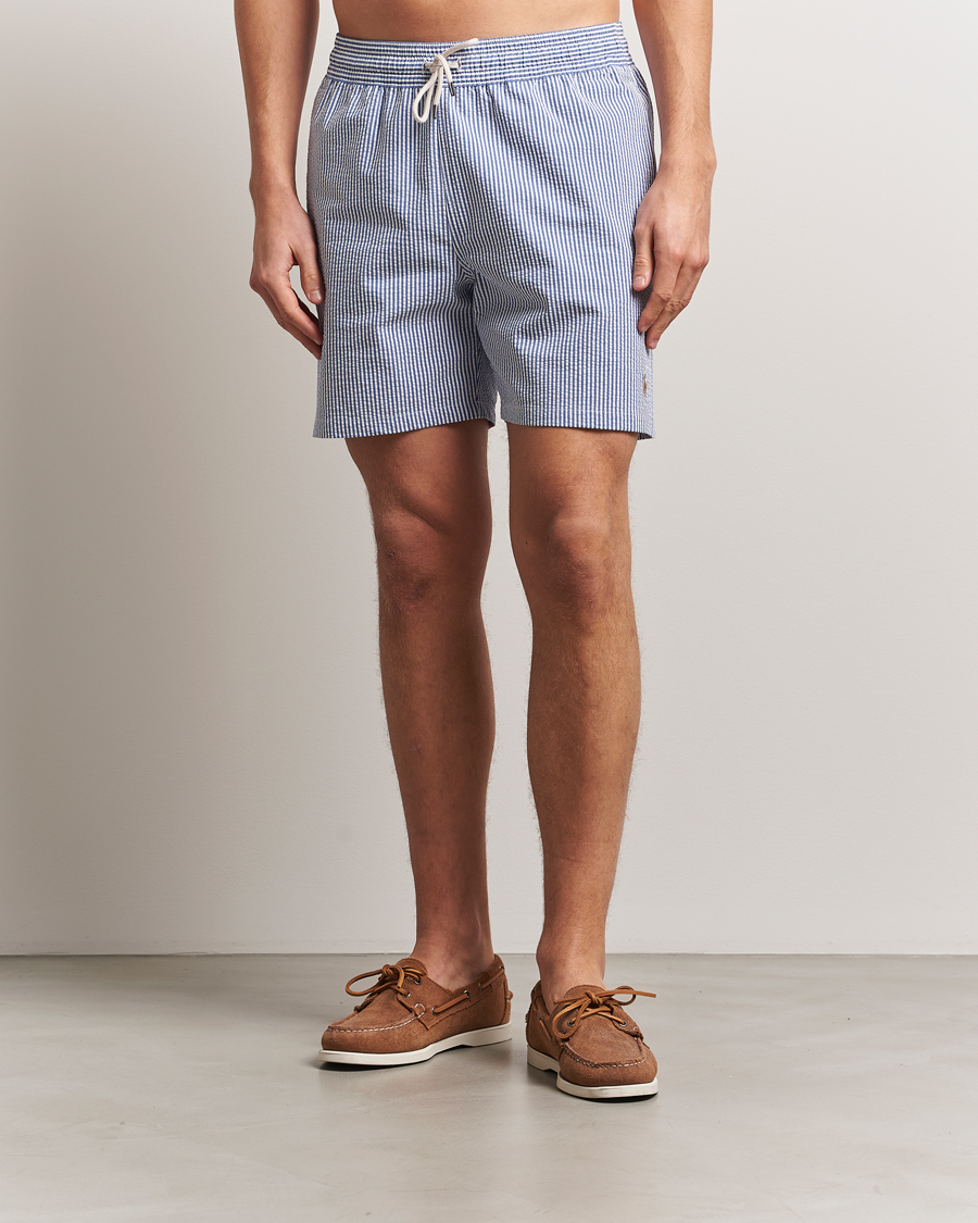 Herre | Badeshorts | Polo Ralph Lauren | Recycled Traveler Seersucker Swimshorts Cruise Royal