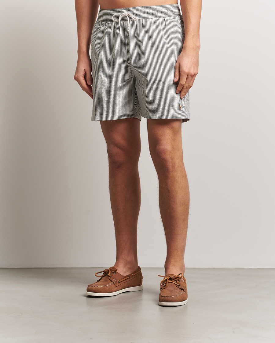 Herre | Badeshorts | Polo Ralph Lauren | Traveler Seersucker Swimshorts New Olive
