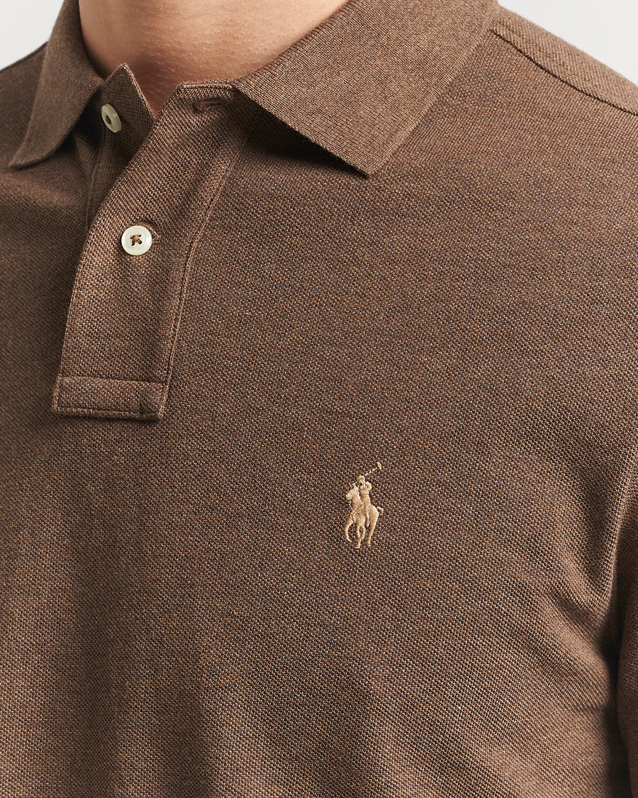 Herre | Gensere | Polo Ralph Lauren | Custom Slim Fit Long Sleeve Polo Cedar Heather