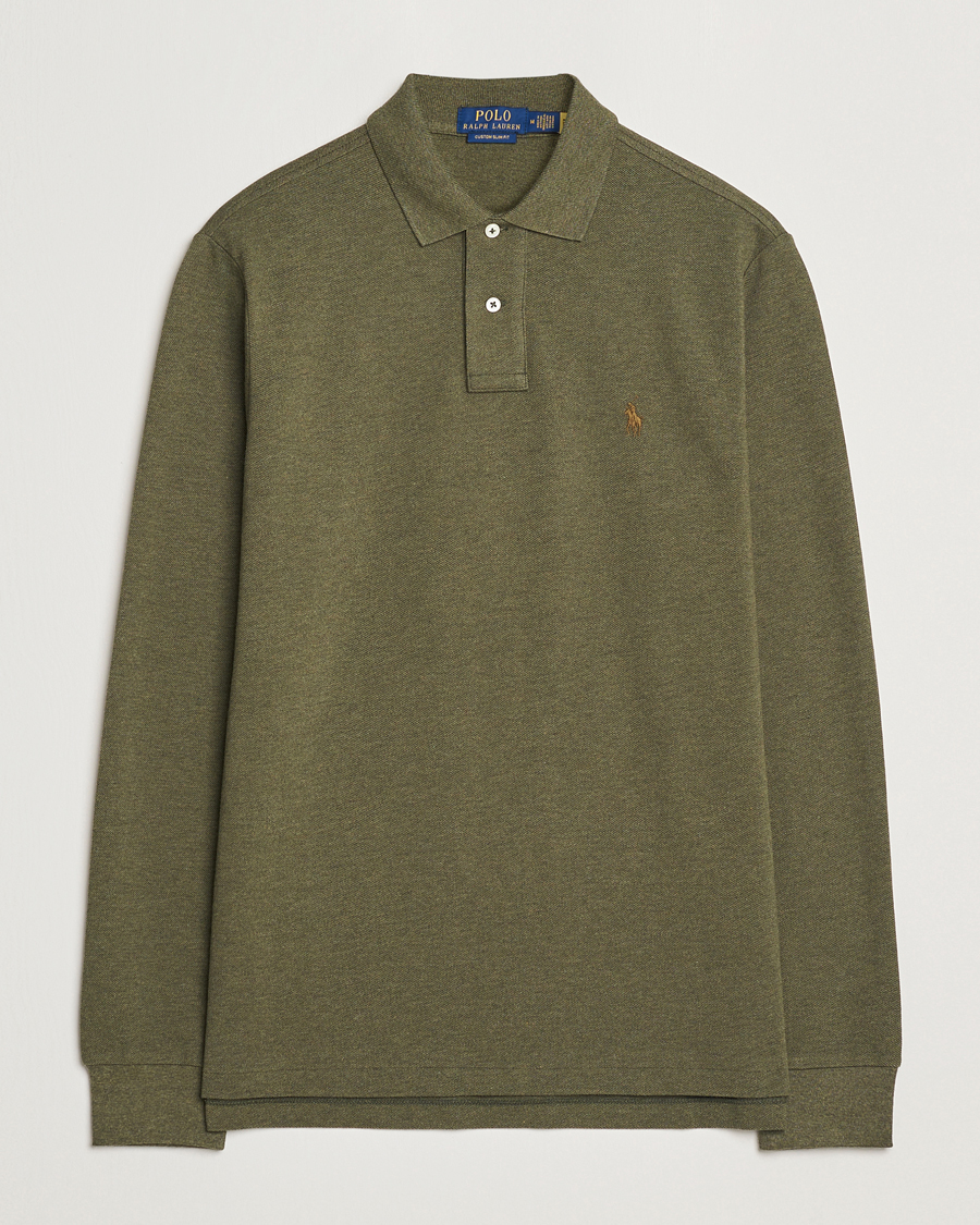 Herre | Gensere | Polo Ralph Lauren | Custom Slim Fit Long Sleeve Polo Service Green