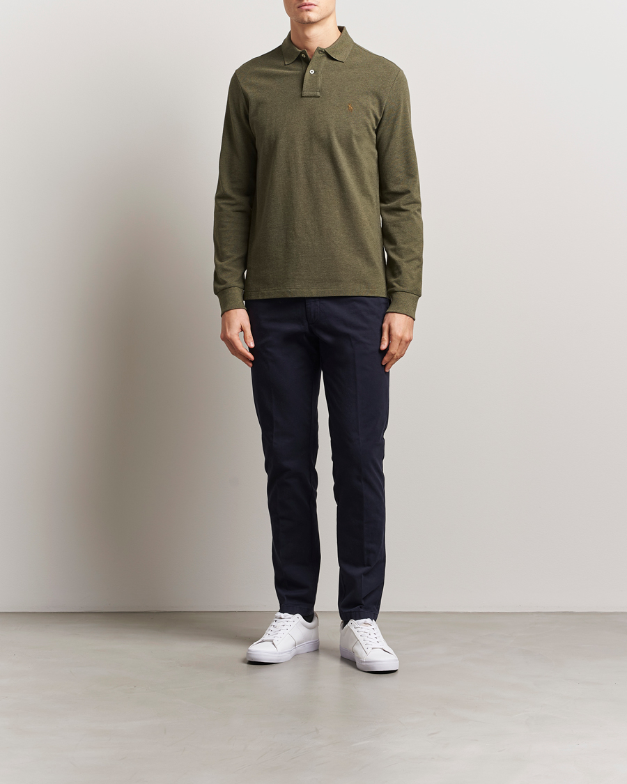 Herre | Gensere | Polo Ralph Lauren | Custom Slim Fit Long Sleeve Polo Service Green