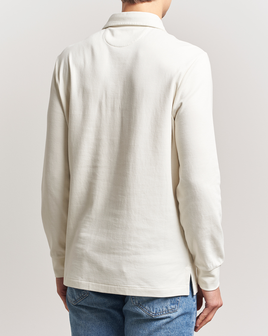 Herre | Pikéer | Polo Ralph Lauren | Double Knit Long Sleeve Polo Parchment Cream