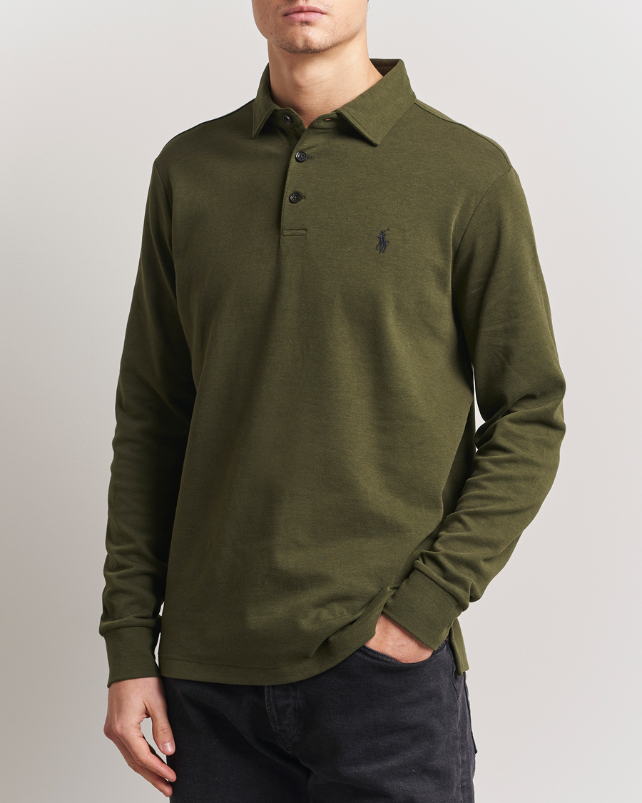 Herre | Pikéer | Polo Ralph Lauren | Double Knit Long Sleeve Polo Armadillo