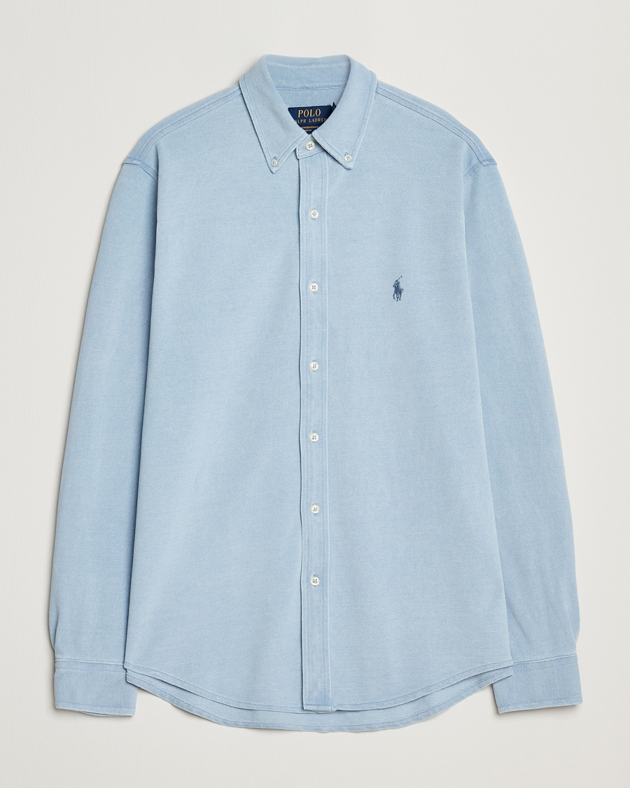 Herre | Skjorter | Polo Ralph Lauren | Featherweight Mesh Shirt Light Indigo