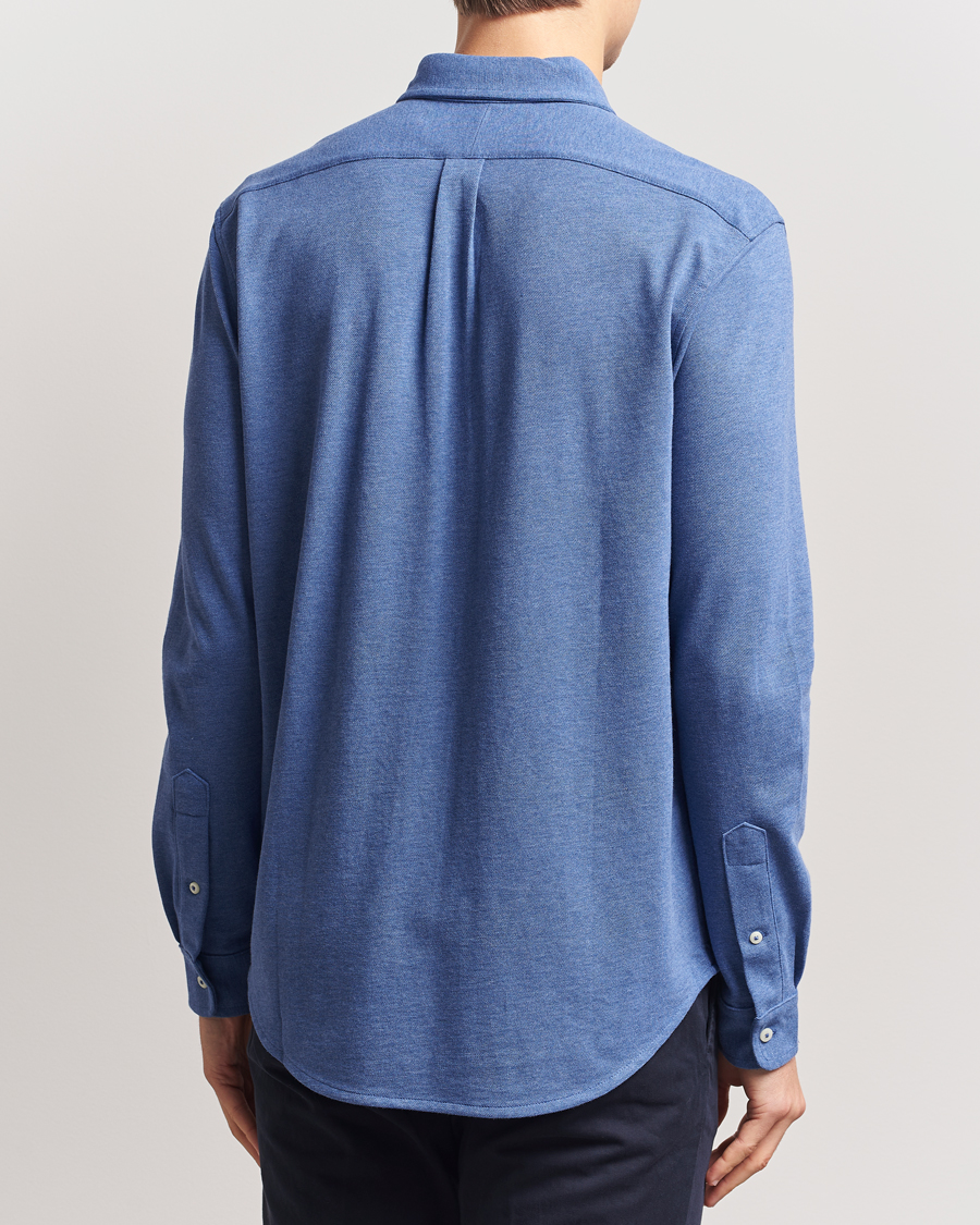 Herre | Skjorter | Polo Ralph Lauren | Featherweight Mesh Shirt Faded Royal Heahter