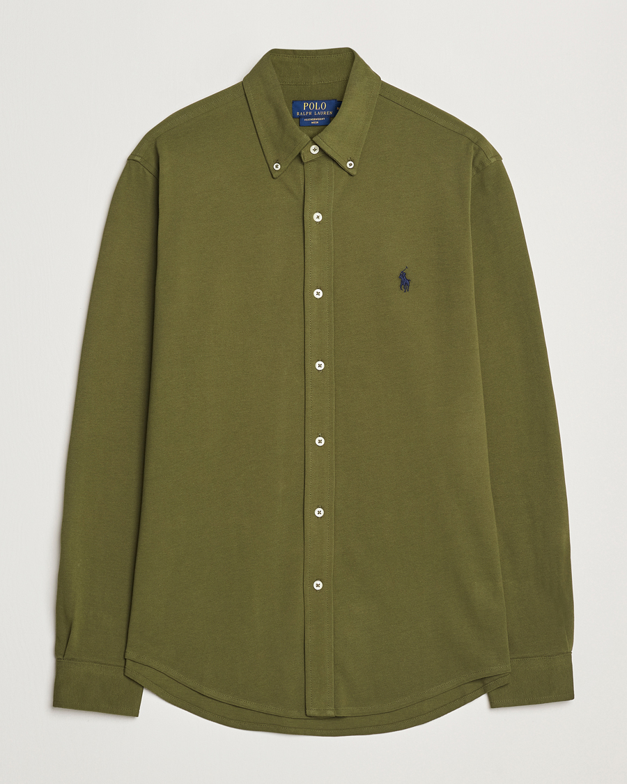 Herre | Skjorter | Polo Ralph Lauren | Featherweight Mesh Shirt New Olive