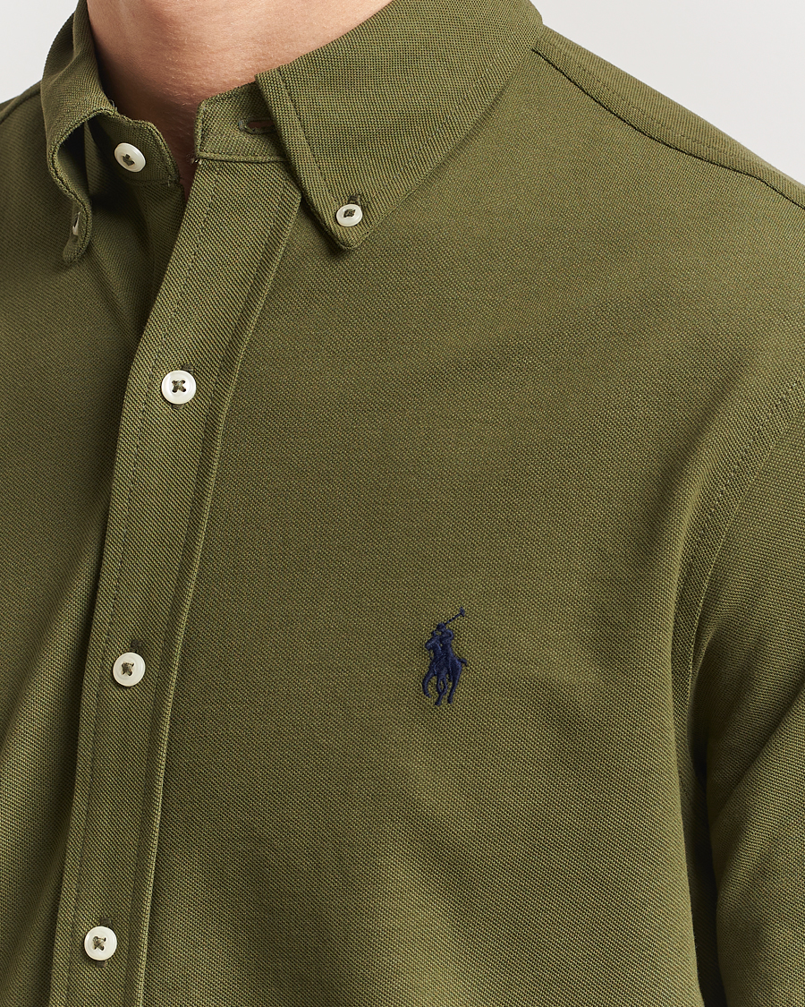 Herre | Skjorter | Polo Ralph Lauren | Featherweight Mesh Shirt New Olive