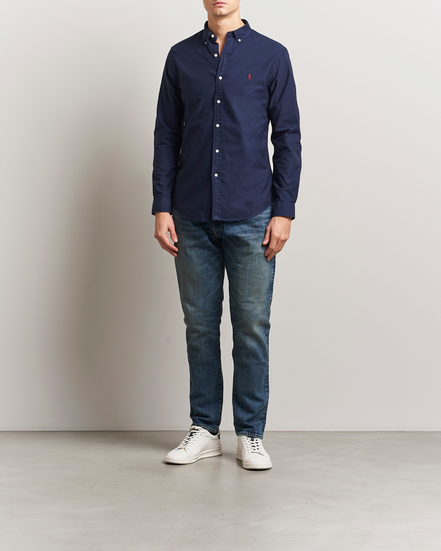 Herre | Skjorter | Polo Ralph Lauren | Slim Fit Oxford Shirt Cruise Navy