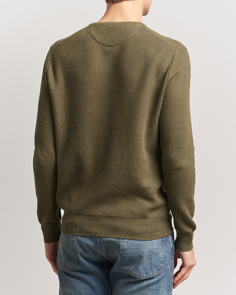 Herre | Gensere | Polo Ralph Lauren | Textured Cotton Crew Neck Sweater Cargo Olive Heather