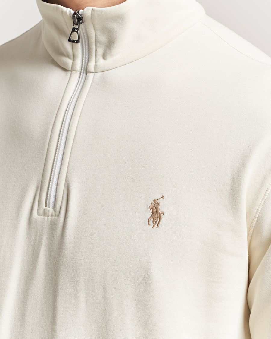 Herre | Gensere | Polo Ralph Lauren | Double Knit Half-Zip Sweater Parchment Cream