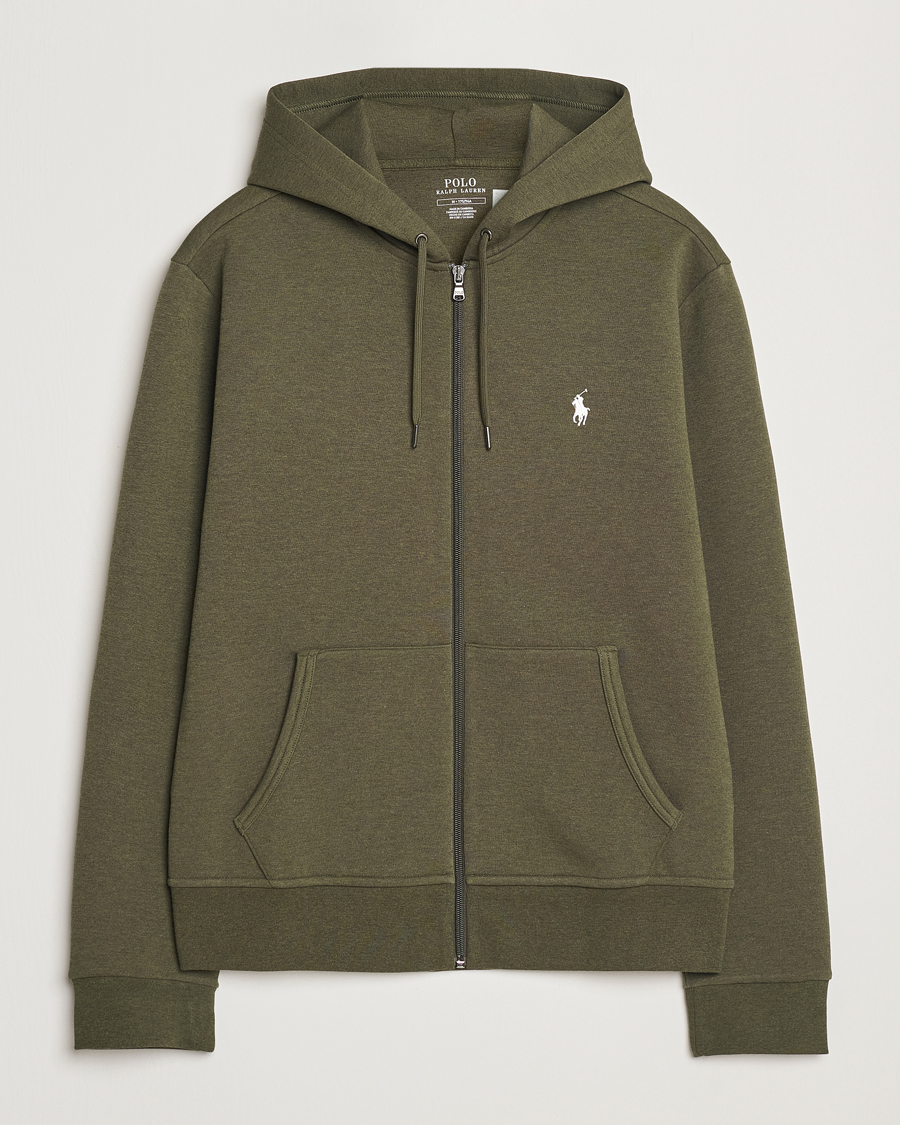 Herre | Gensere | Polo Ralph Lauren | Double Knitted Full-Zip Hoodie Alpine Heather