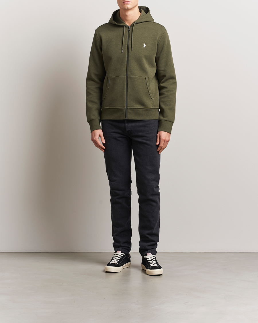Herre | Gensere | Polo Ralph Lauren | Double Knitted Full-Zip Hoodie Alpine Heather
