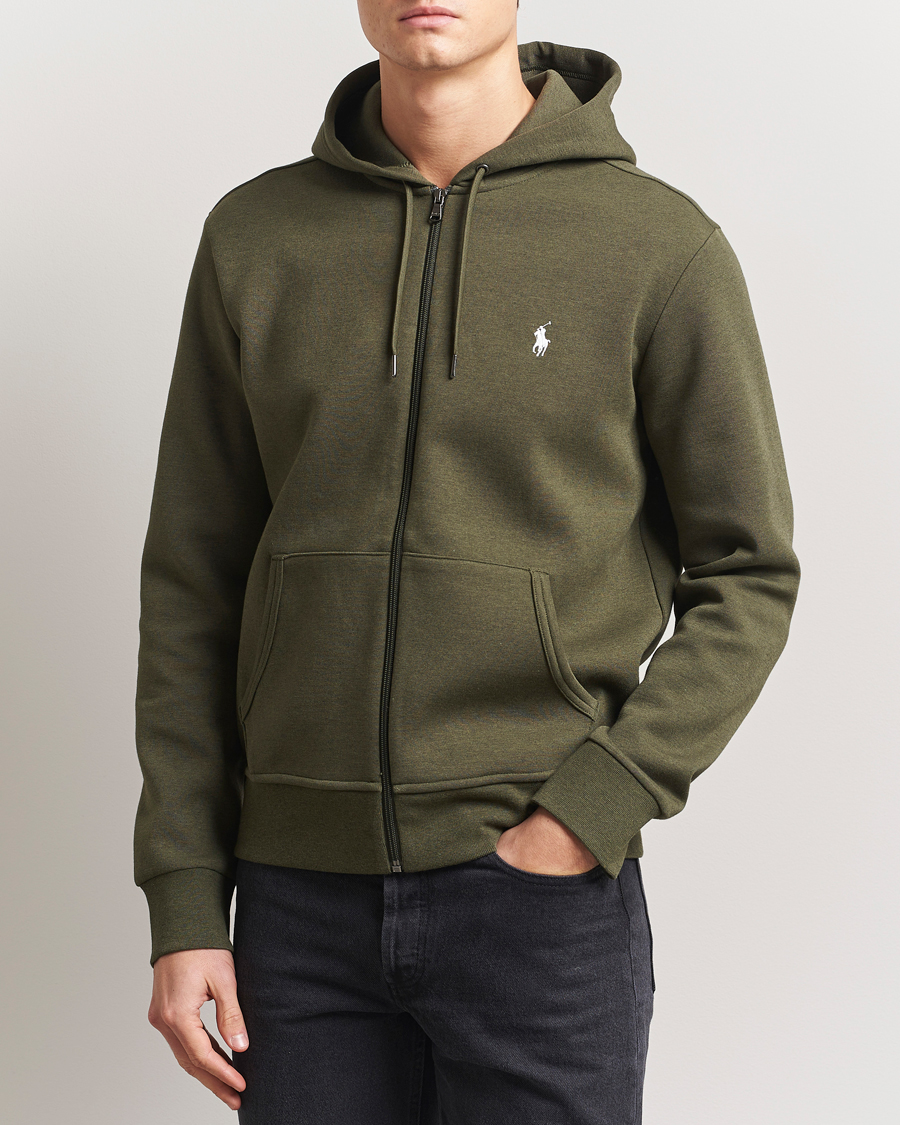 Herre | Gensere | Polo Ralph Lauren | Double Knitted Full-Zip Hoodie Alpine Heather