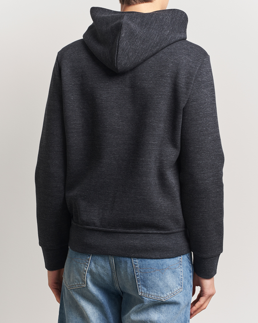 Herre | Gensere | Polo Ralph Lauren | Double Knitted Full-Zip Hoodie Black Marl Heather