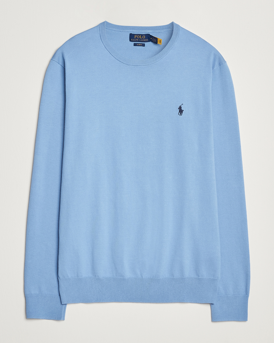 Herre | Gensere | Polo Ralph Lauren | Cotton Crew Neck Sweater Sky Blue