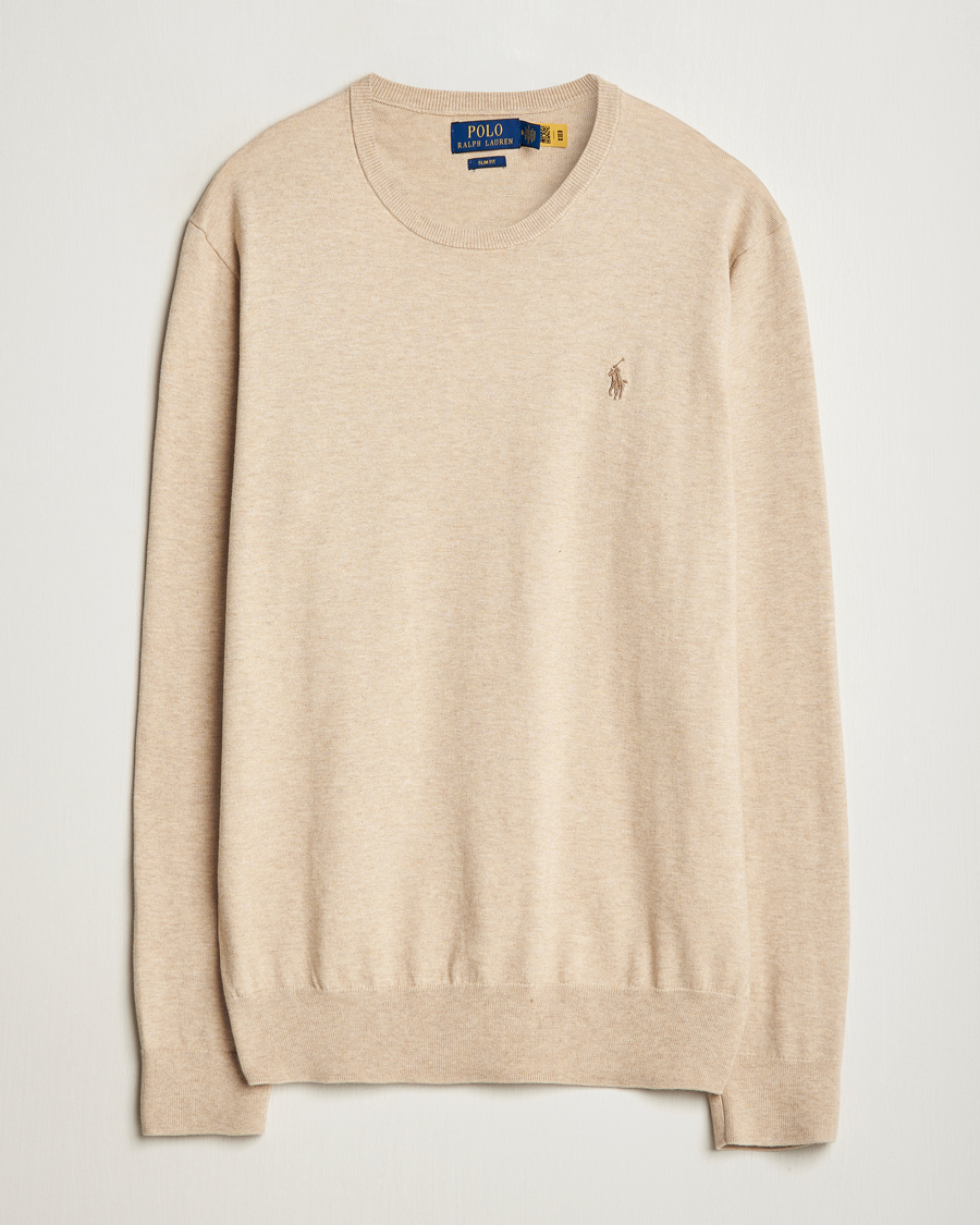 Herre | Gensere | Polo Ralph Lauren | Cotton Crew Neck Sweater Dune Melange