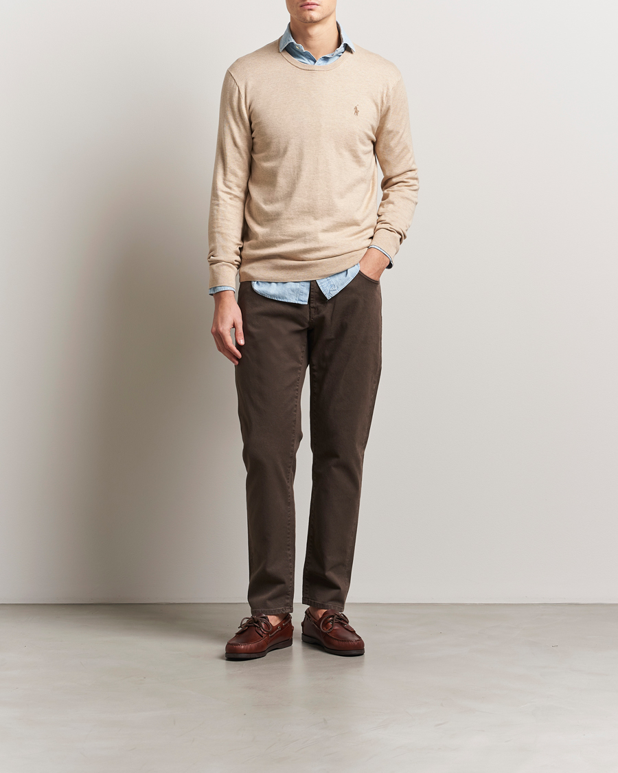 Herre | Gensere | Polo Ralph Lauren | Cotton Crew Neck Sweater Dune Melange