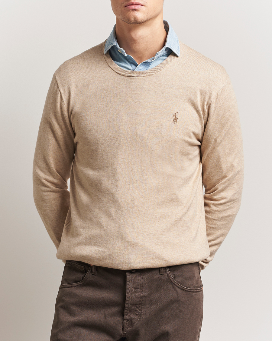 Herre | Gensere | Polo Ralph Lauren | Cotton Crew Neck Sweater Dune Melange
