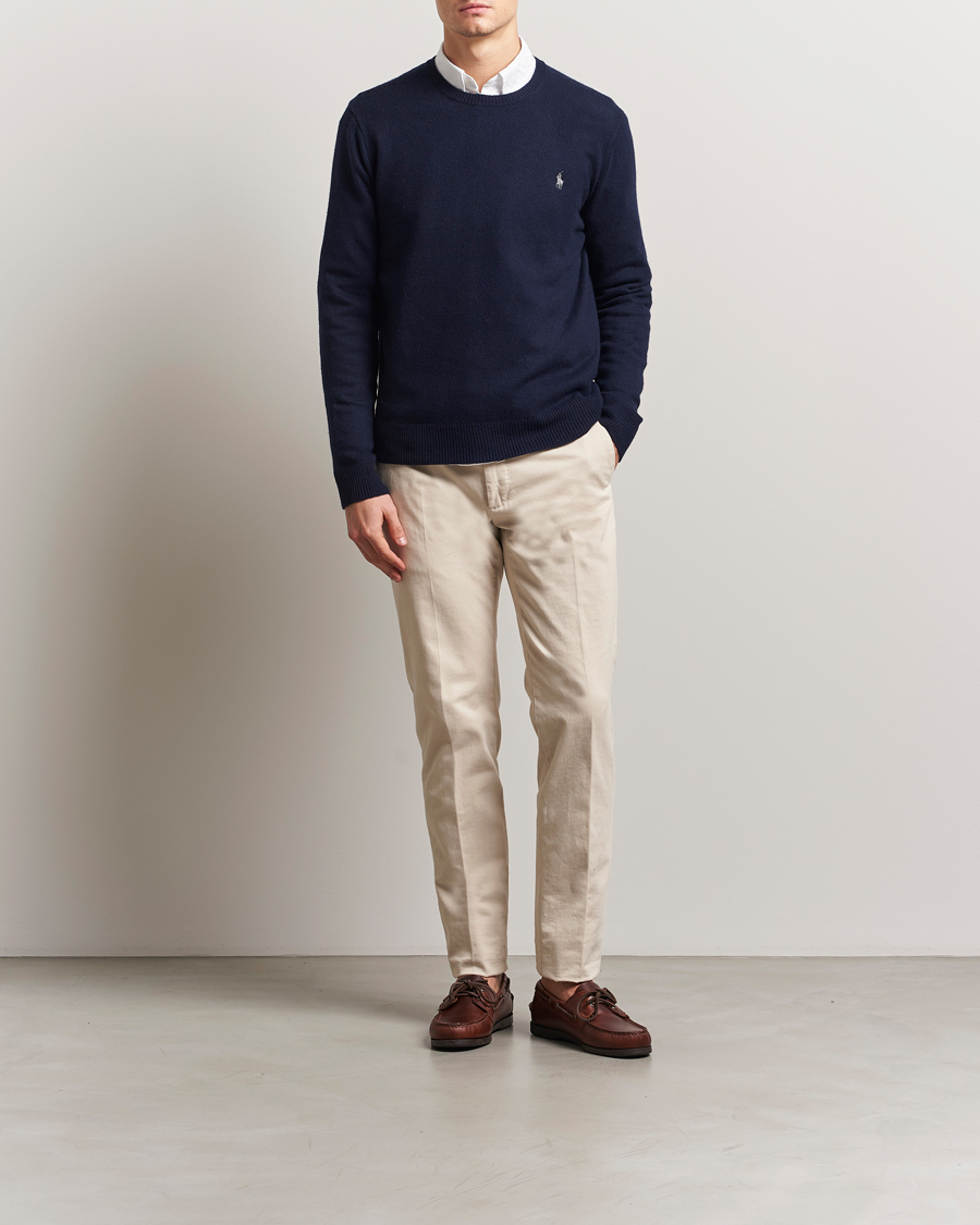 Herre | Gensere | Polo Ralph Lauren | Cotton/Wool Pullover Hunter Navy