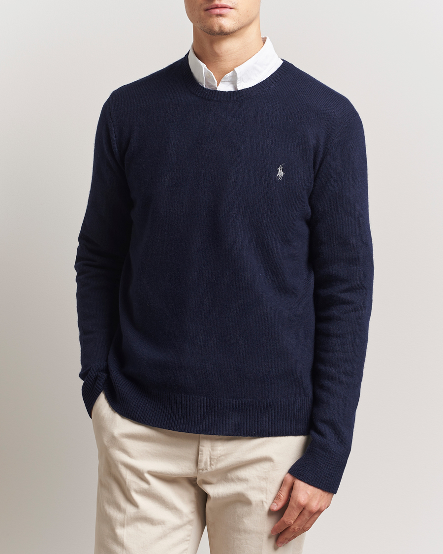 Herre | Gensere | Polo Ralph Lauren | Cotton/Wool Pullover Hunter Navy