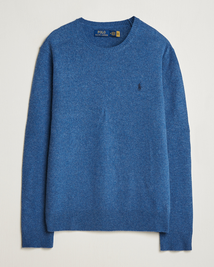 Herre | Gensere | Polo Ralph Lauren | Cotton/Wool Pullover Blue Salt Heather