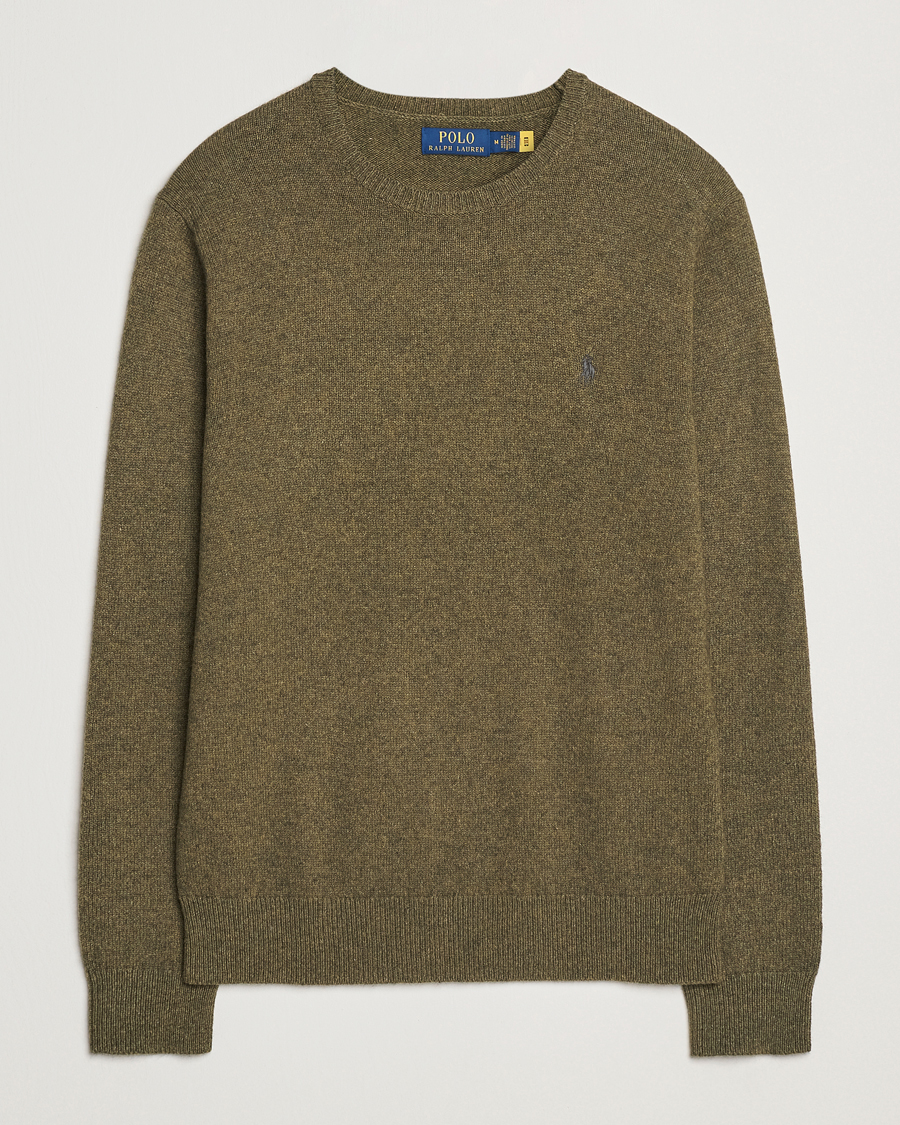 Herre | Gensere | Polo Ralph Lauren | Cotton/Wool Pullover Cargo Olive Heahter