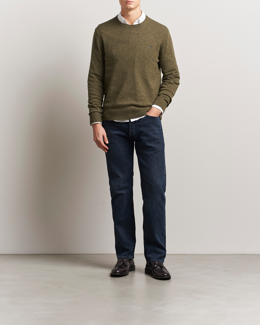 Herre | Gensere | Polo Ralph Lauren | Cotton/Wool Pullover Cargo Olive Heahter