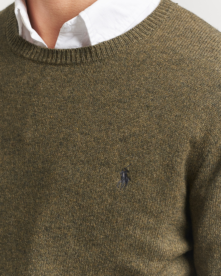 Herre | Gensere | Polo Ralph Lauren | Cotton/Wool Pullover Cargo Olive Heahter
