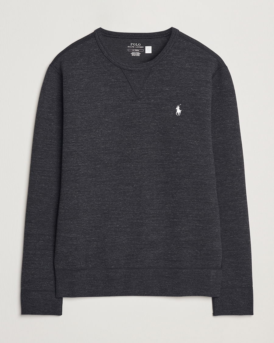 Herre | Gensere | Polo Ralph Lauren | Double Knit Sweatshirt Black Marl Heather