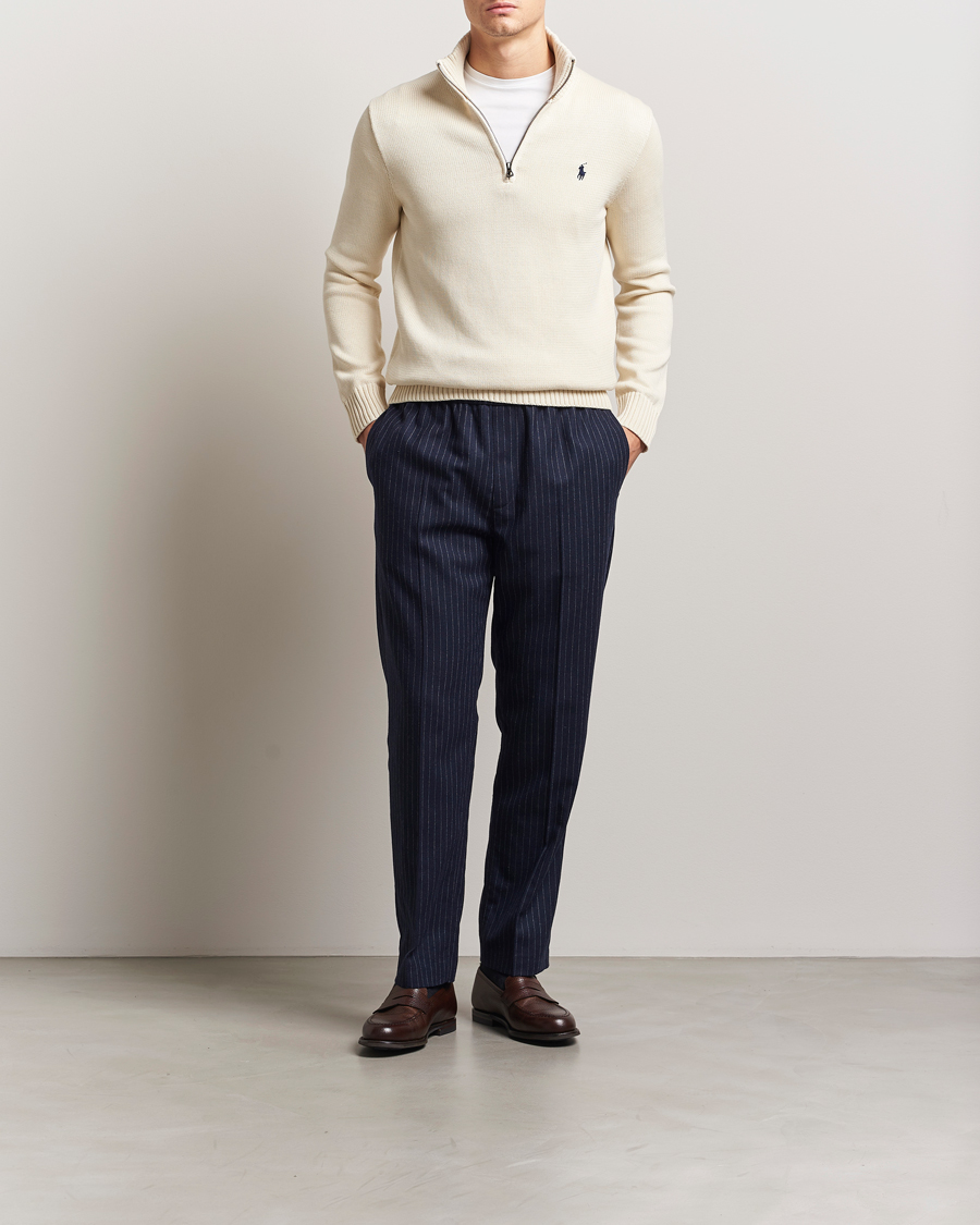 Herre | Gensere | Polo Ralph Lauren | Cotton Pullover Half-Zip Andover Cream