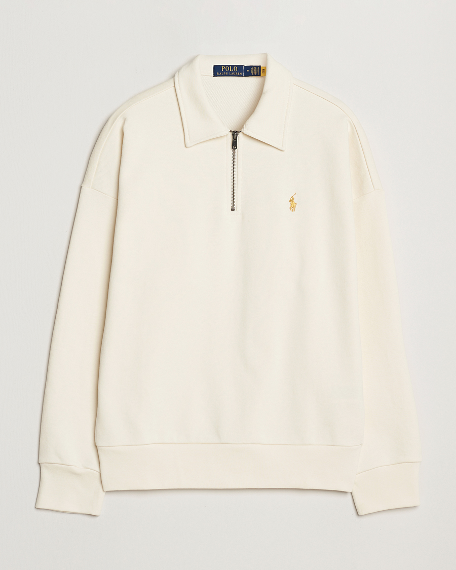 Herre | Gensere | Polo Ralph Lauren | Loopback Terry Half-Zip Clubhouse Cream