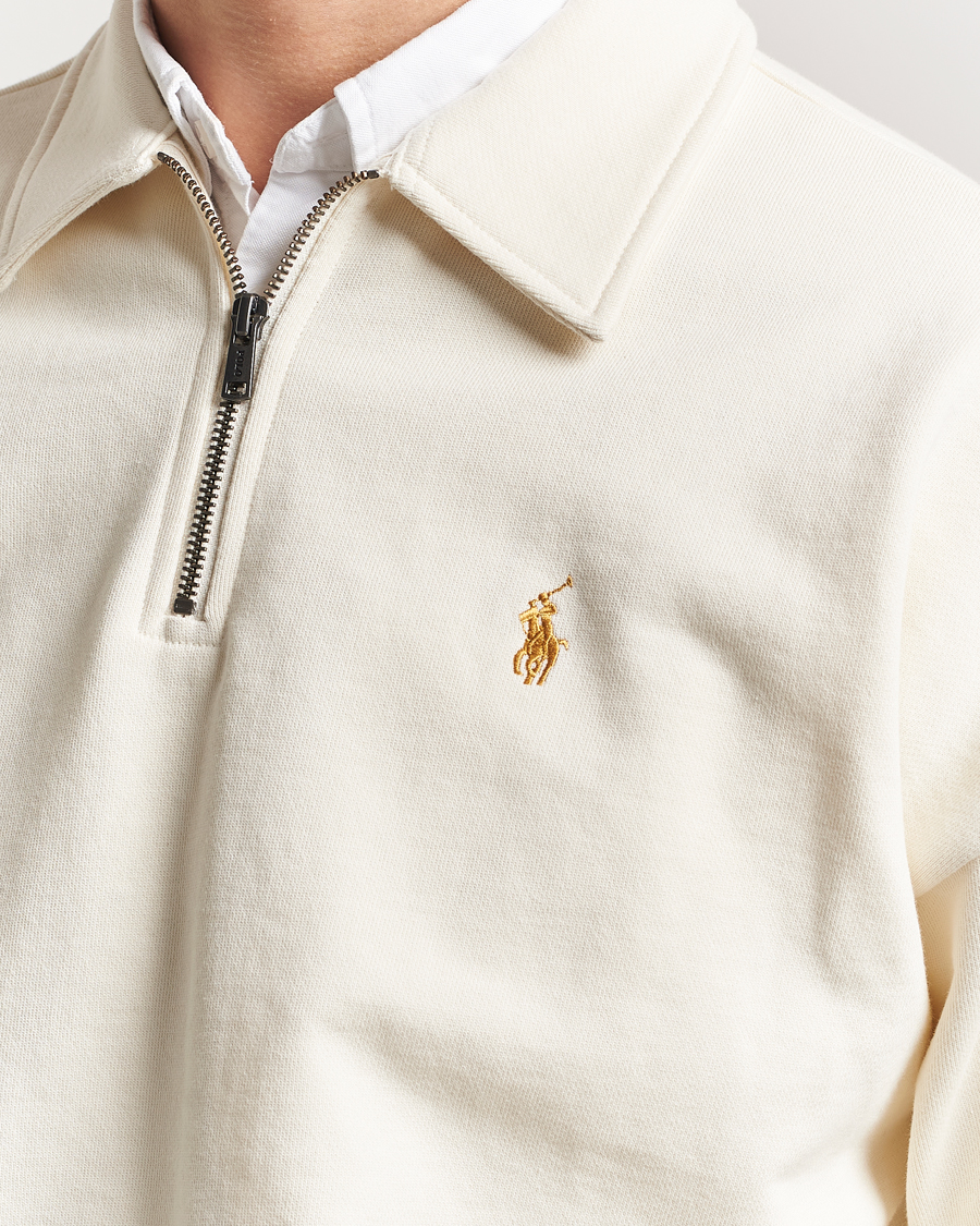 Herre | Gensere | Polo Ralph Lauren | Loopback Terry Half-Zip Clubhouse Cream