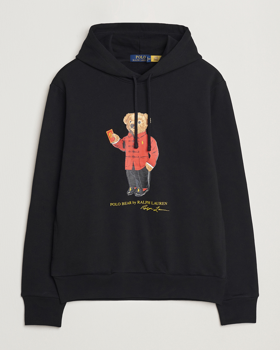 Herre | Gensere | Polo Ralph Lauren | Loopback Terry Bear Hoodie Polo Black